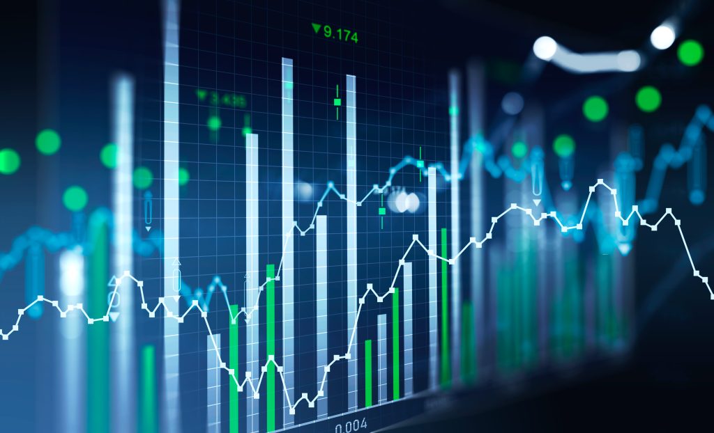 Financial chart and rising graph with bar diagrams | Inspirage